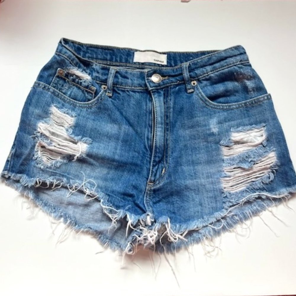 GARAGE Ripped Jean Shorts Size 3